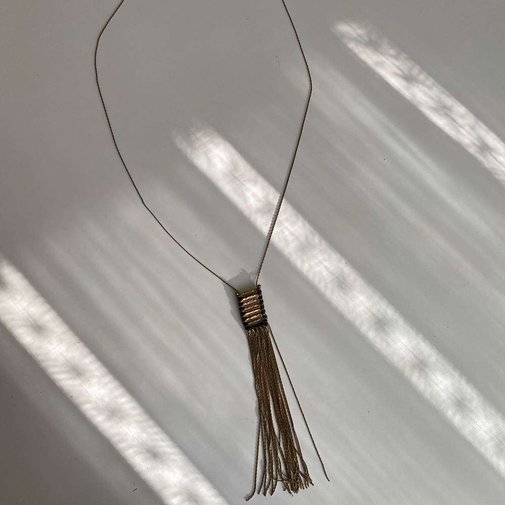 Noonday collection long gold necklace